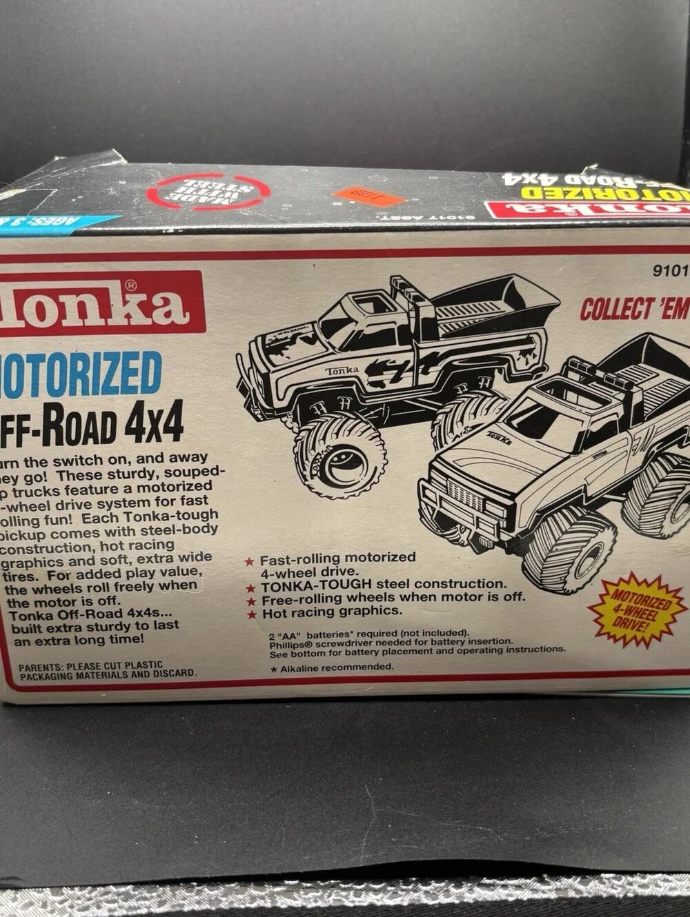 Tonka Car Quest Pickup Motorized Off-Road 4x4 Steel Truck 1992 NIB Box Wear VTG